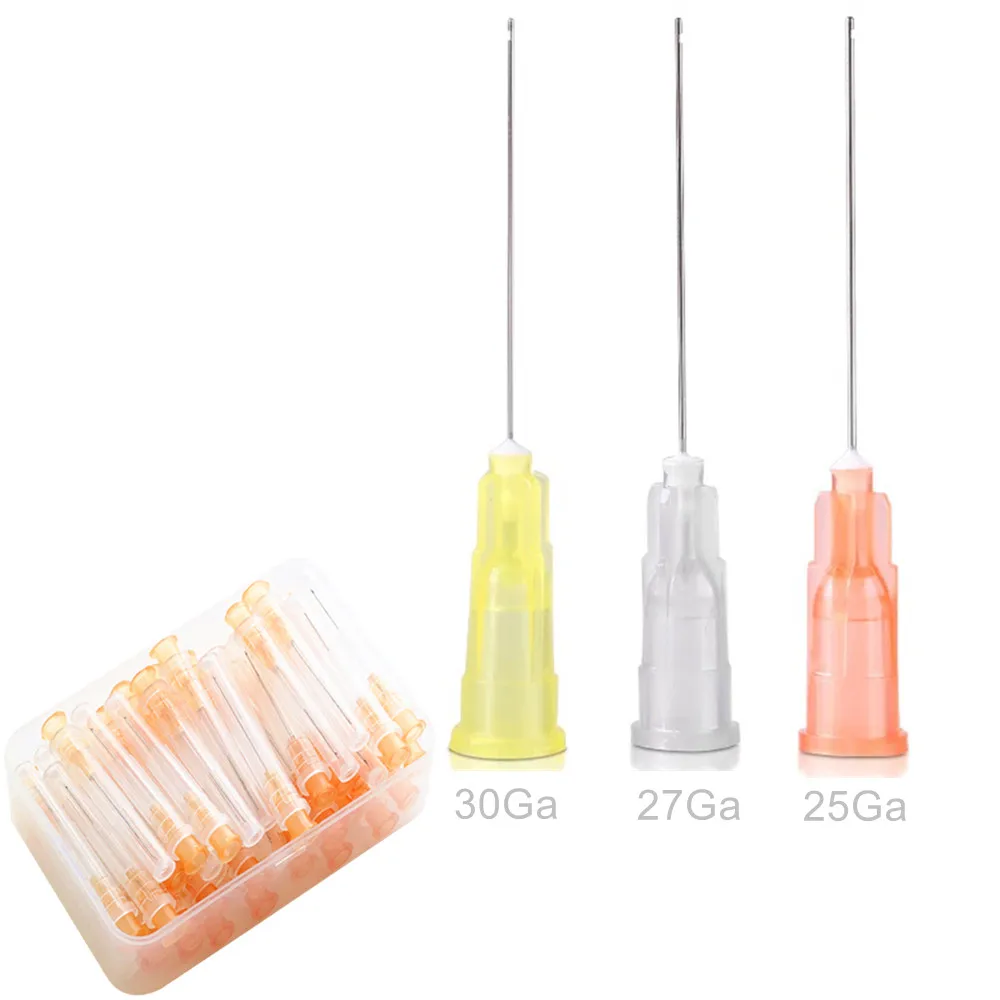 

50Pcs/Box Dental Endo Irrigation Needle tip 25Ga/27Ga/30Ga Root Canal End Closed One Side Vented Hole Syringe Dentistry Products