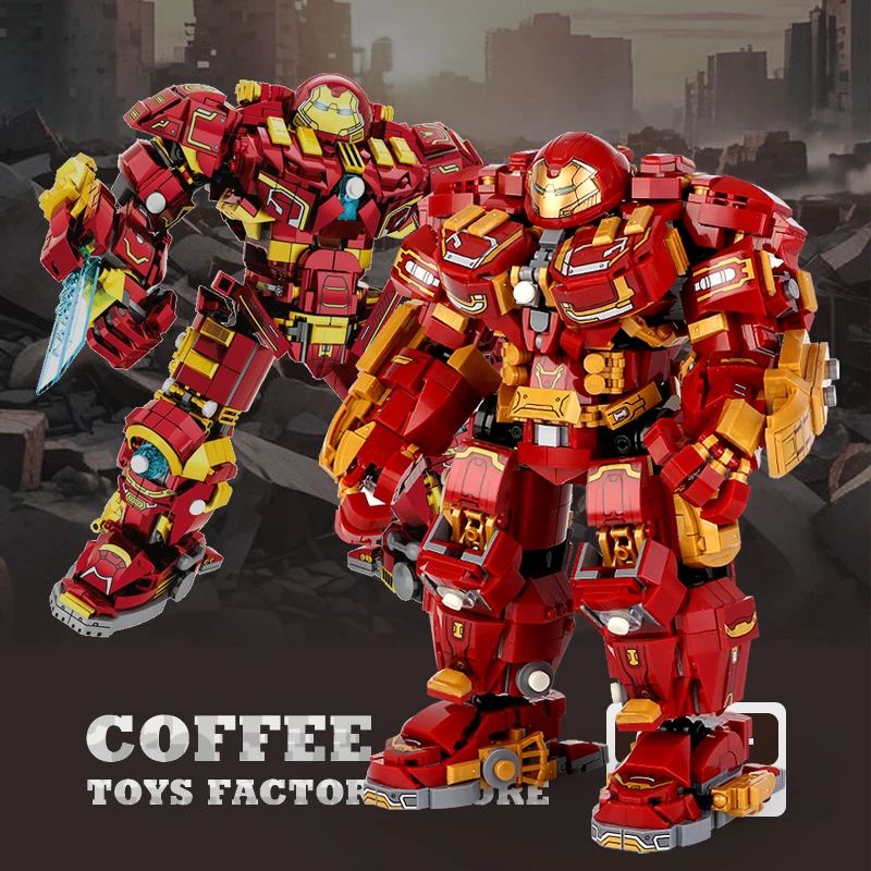 Superheroes Mecha DIY Building Blocks Movie Mech Hero 3D Model Armor Iron Robot MOC Bricks Toys For Adult Kid Boy Christmas Gift