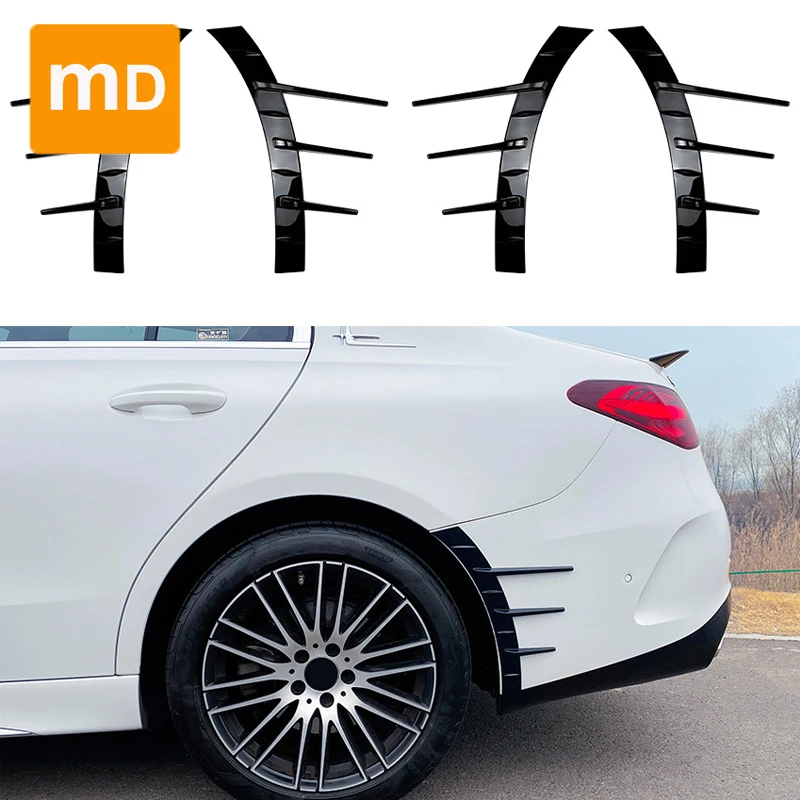 For Mercedes Benz C-Class W206 2022+C200 C260 C43 AMG Line Glossy Black Front and Rear Wheel Arch Pasting Body Kit Guard