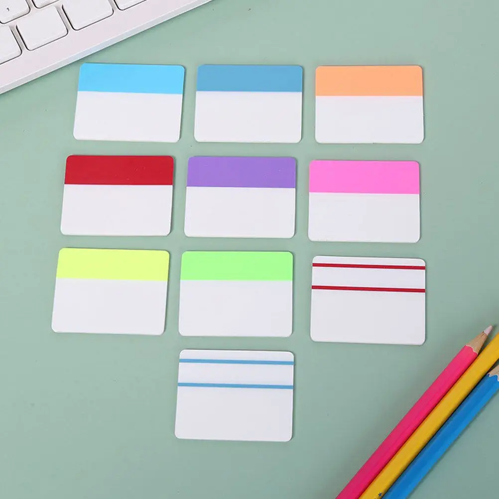 

10 Books Waterproof Index Tabs Writeable Semi Transparent Sticky Labels for Diaries Journals Reading Notes File Folder Tabs