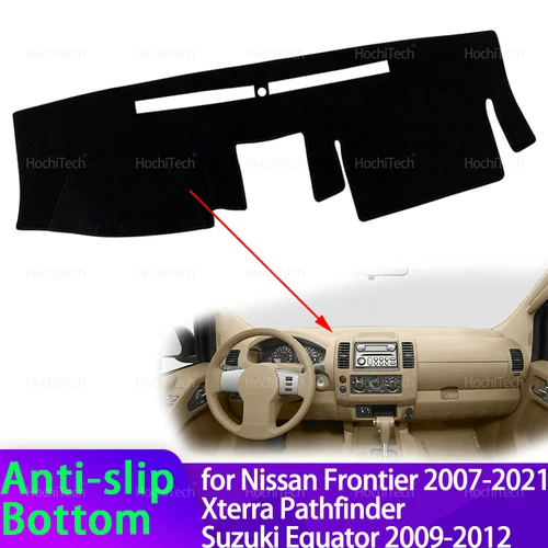 Imagen 1 del producto Para Nissan Frontier 2007-2021 Xterra Pathfinder Suzuki Equator 2009-2012 cubierta para salpicadero de coche almohadilla cubierta de instrumento alfombra