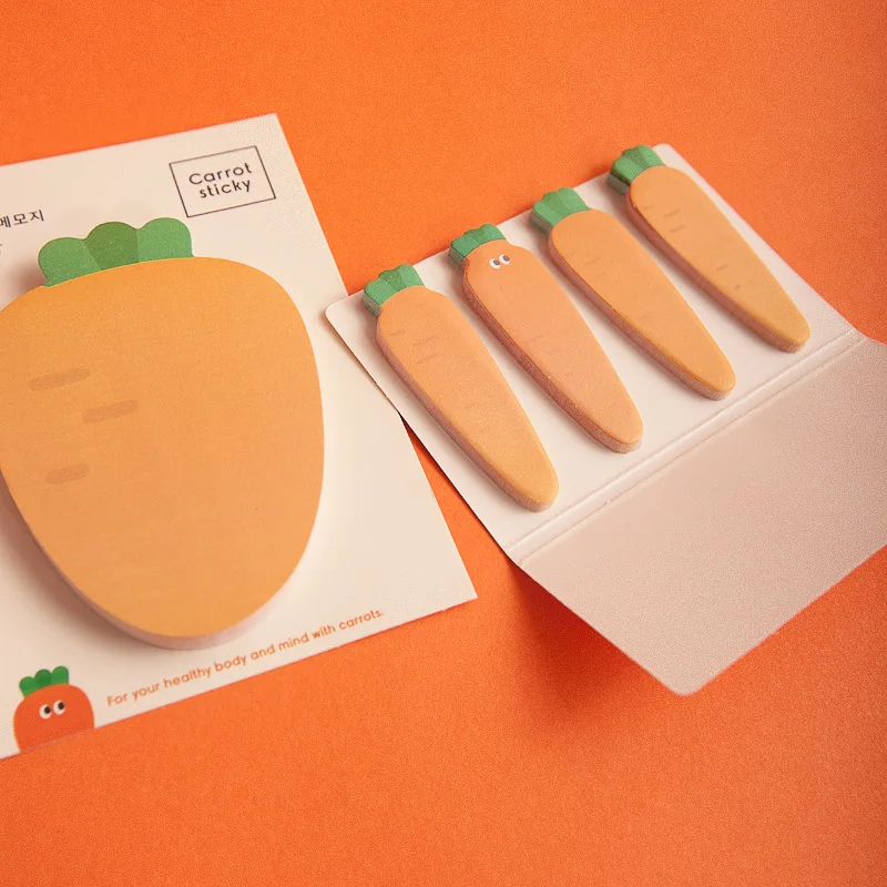 Carrot Memo note Cute Cartoon For The Notebook Paper Can Stick Creative Message Note N times Cute Stationery For Students