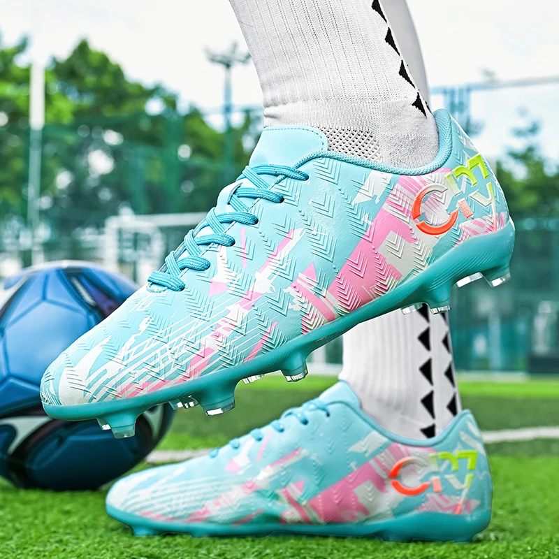 

Мужские футбольные бутсы TF для взрослых, новые, износостойкие, с шипами, для игры на траве, нескользящие, спортивные, высококачественные, с длинными шипами, для матчей, быстрые