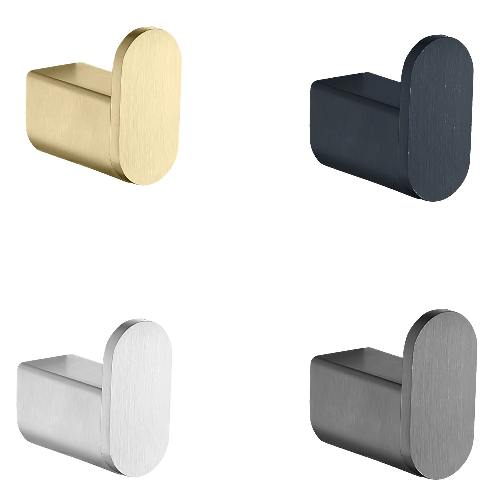 

Gun Gray Coat Hook Pendant Bathroom Punching Installation Single Garment Hook