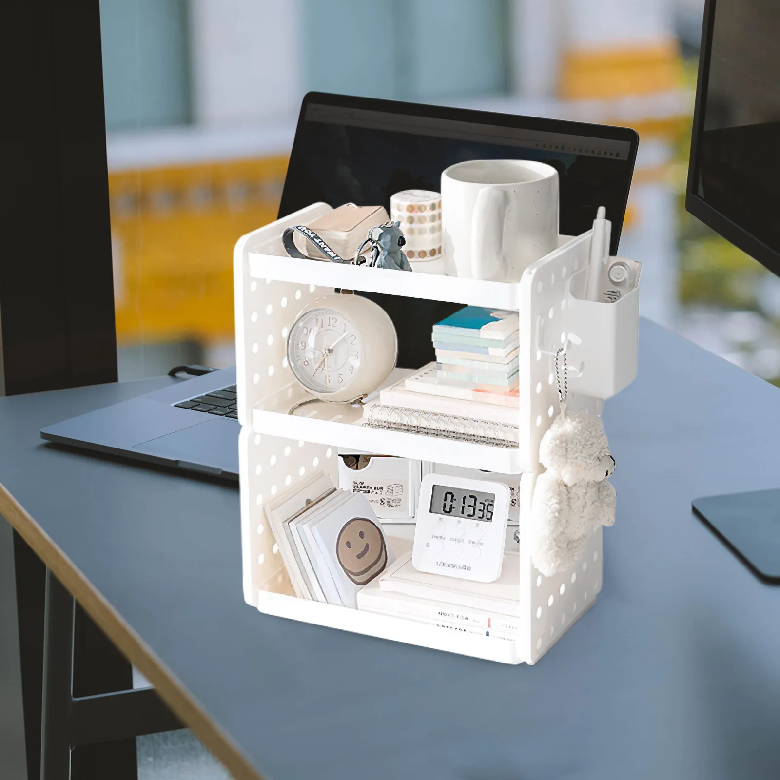 Desk Organizer Magazine Rack Space Saving Book and File Holder for Home Office Study Bedroom Decor