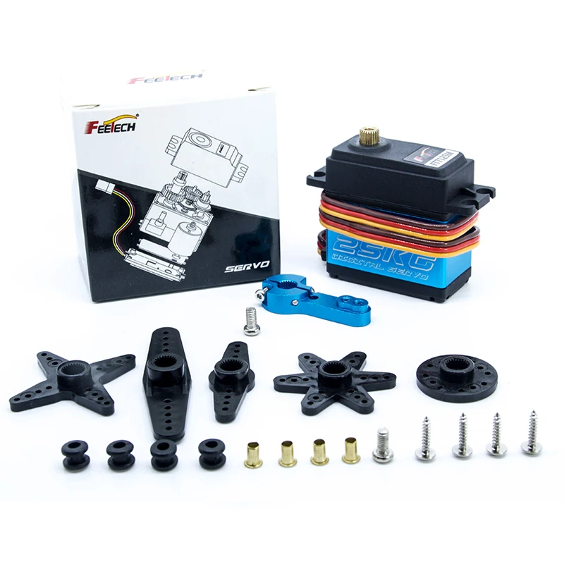 FT7125M Digitale Servo met 25Kg Kern Motor 180 Graden Stalen Servo Arm voor Arduino Robot Servo Metaal Materiaal RC speelgoed