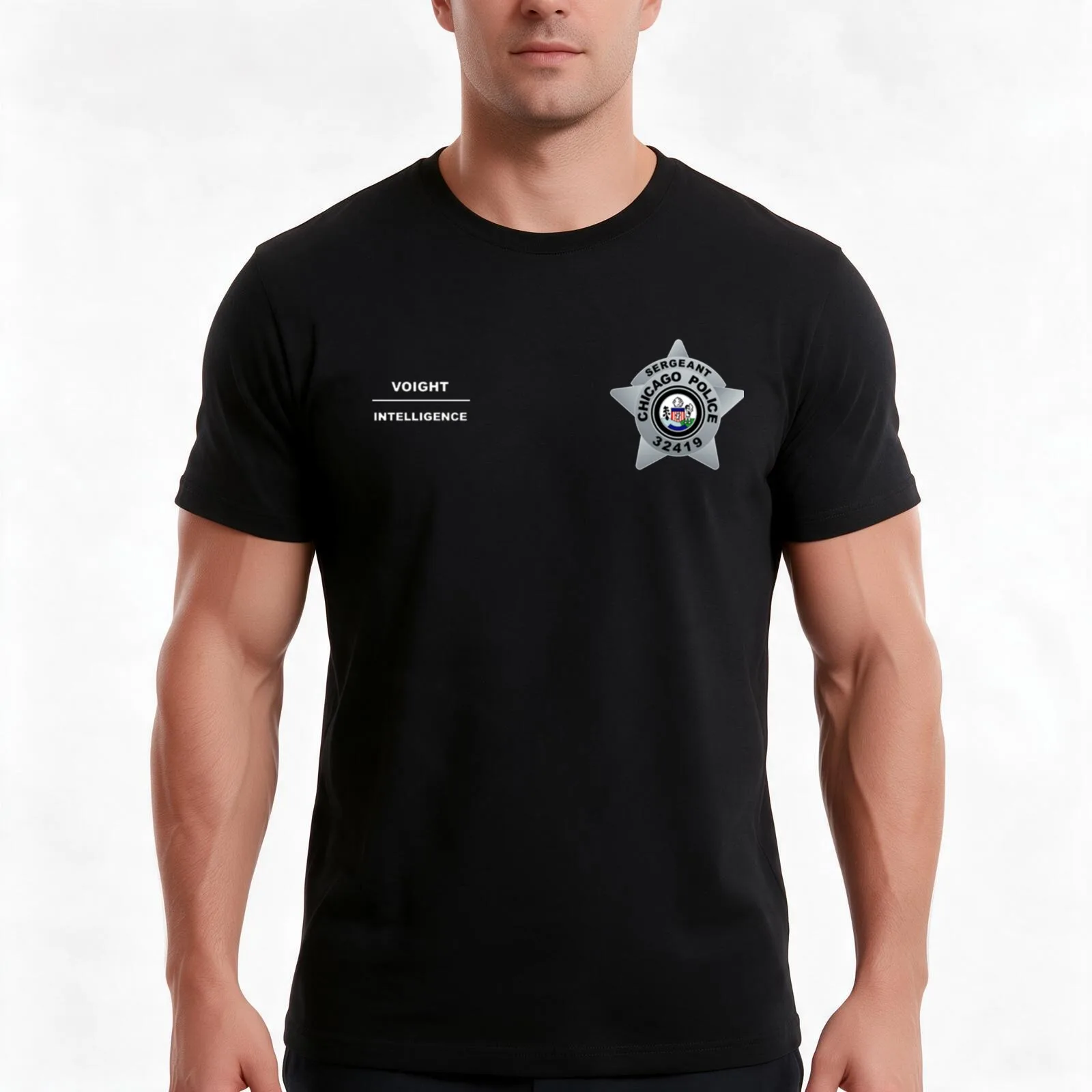 Chicago Pd Sergeant Hank Voight Intelligence Badge Vestt T-Shirt Summer Casual Cotton Tee Oversized Streetwear Tops