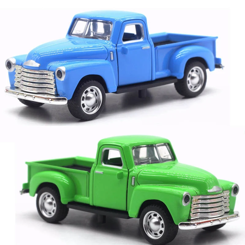 1:32 Classic Rustic Vintage Alloy Pickup Truck Vintage Pull-Back Car Model Toys