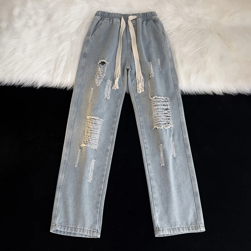 

Fashion Neutral Simple Daliy Solid Jeans Men Korean Style High Street Denim Trousers Men Loose Casual Jean Pants S-3XL L46