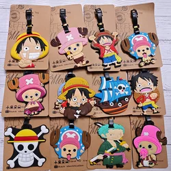 One Piece Luggage Tag Luffy Chopper Roronoa Zoro Traveling Organizer Accessories Voyage En Avion Label Anime Figures Tag Gift