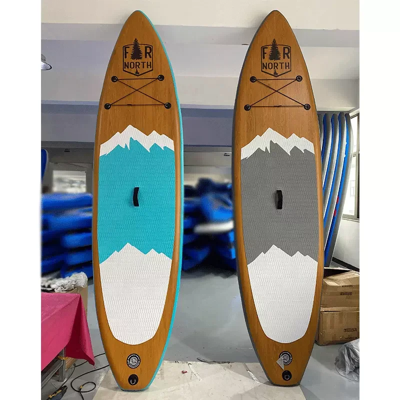 Latest Design Wood Style Sup Boards Inflatable Paddle Inflatable Sup Board Adventure Sup Board For Surfing