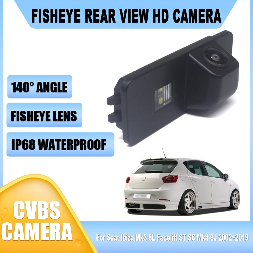 

Night Vision Rear View Camera Reversing Camera Car Back up Camera HD CCD For Seat Ibiza Mk3 6L Facelift ST SC Mk4 6J 2002~2019