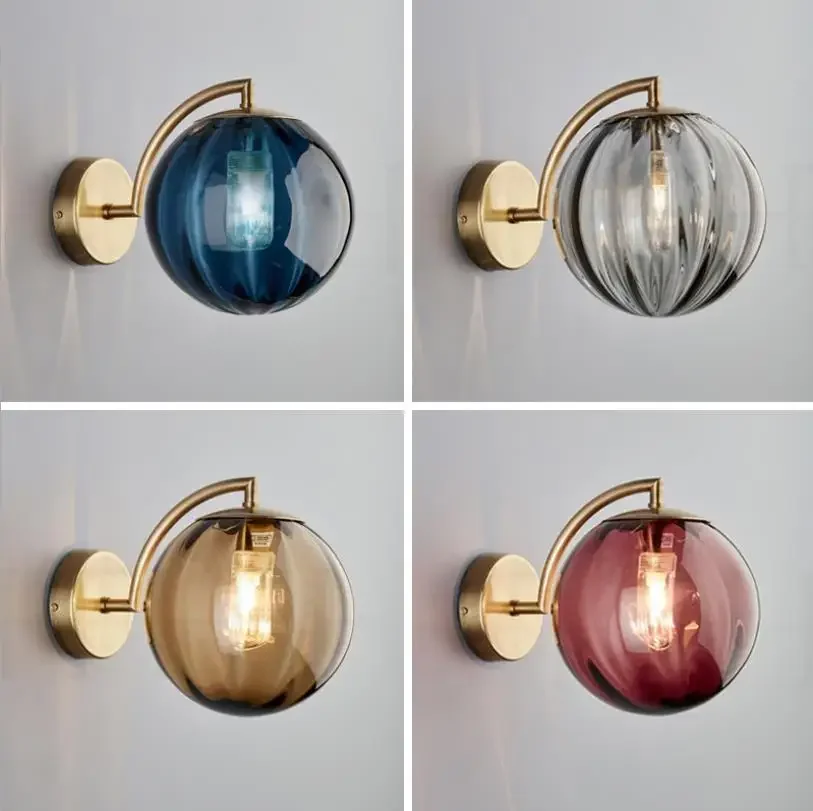 

Nordic wall lamp 4 Color Globe led wall light for home living room/bedroom/stair light Acrylic wall sconce