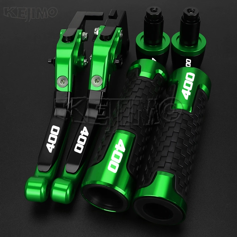 

For Kawasaki NINJA400 Z400 NINJA Z 400 2018-2024 Motorcycle Foldable Adjustable Clutch Brake Lever Handlebar Grips Ends Set