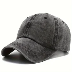 Solid Washed Denim Baseball Cap Vintage Unisex Cotton Sport Hat Outdoor Soft Top Breathable Versatile Sunshade Caps Women Men