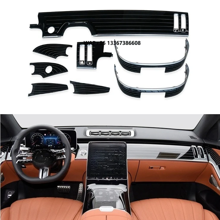 New Piano Paint Style Interior Panel  Upgrade S680 Car Door Dashboard Decorative Strip