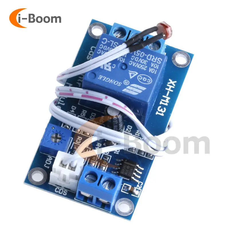 XH-M131 DC 5V 12V Light Control Switch Photoresistor Relay Module Detection Sensor Optical Threshold Control Switch Module