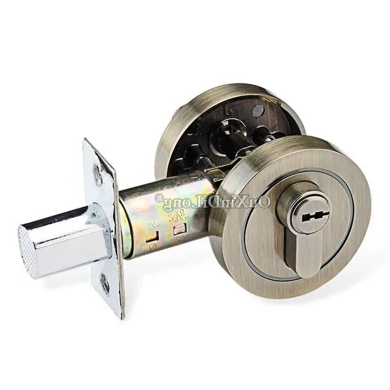 1Piece Zinc Alloy Deadbolt Security Door Lock with Key Safety Lock Interior Door Lock Entrance Locker for 35~50mm Doors