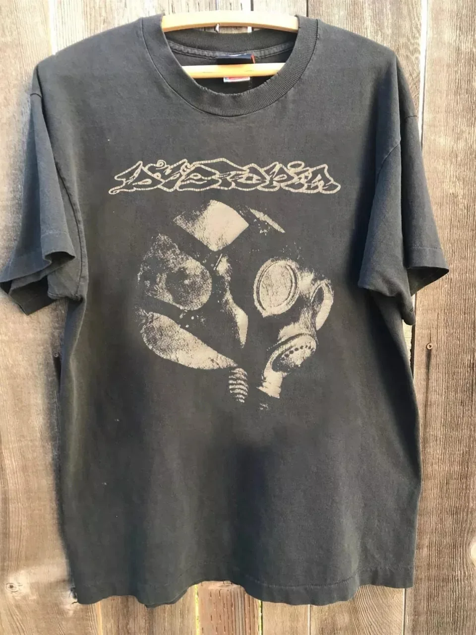 Dystopia Crust Punk Early 2000’s Remake Charcoal Cotton T Shirt Full Size S-5XL