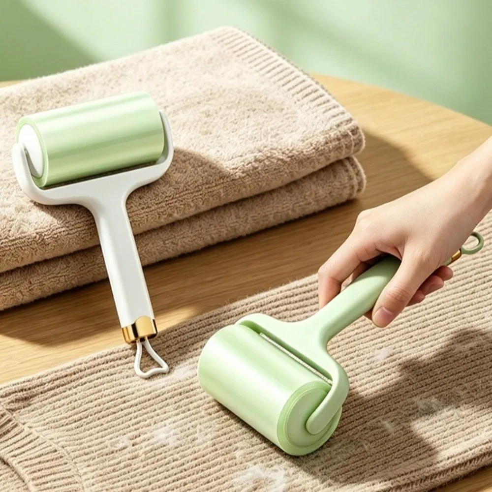 Effective Tearable Sticky Lint Roller Reusable Handle Hair Removal Pet Hair Remover 100 Sheets Lint Roller Brush Clothing Lint