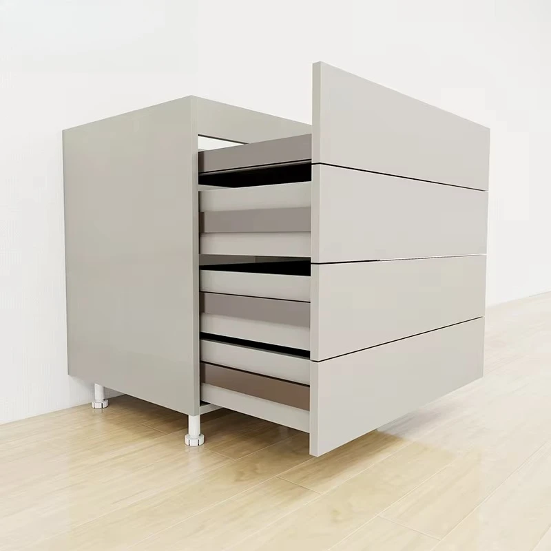 

Home Furniture Elegant Grey Modern Design Four Layer Chest of Drawers