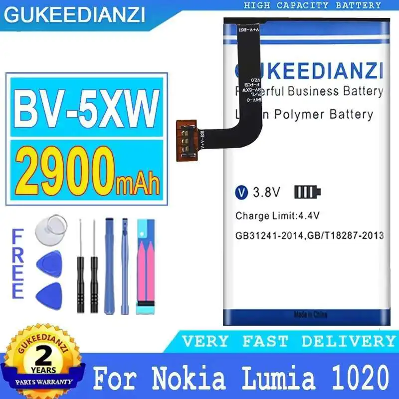 

Аккумулятор мобильного телефона BV-5XW 2900 мАч для Nokia Lumia 1020 Eos Zoom Lumia1020 RM-876 RM-875 RM-877 RM 876 875 877