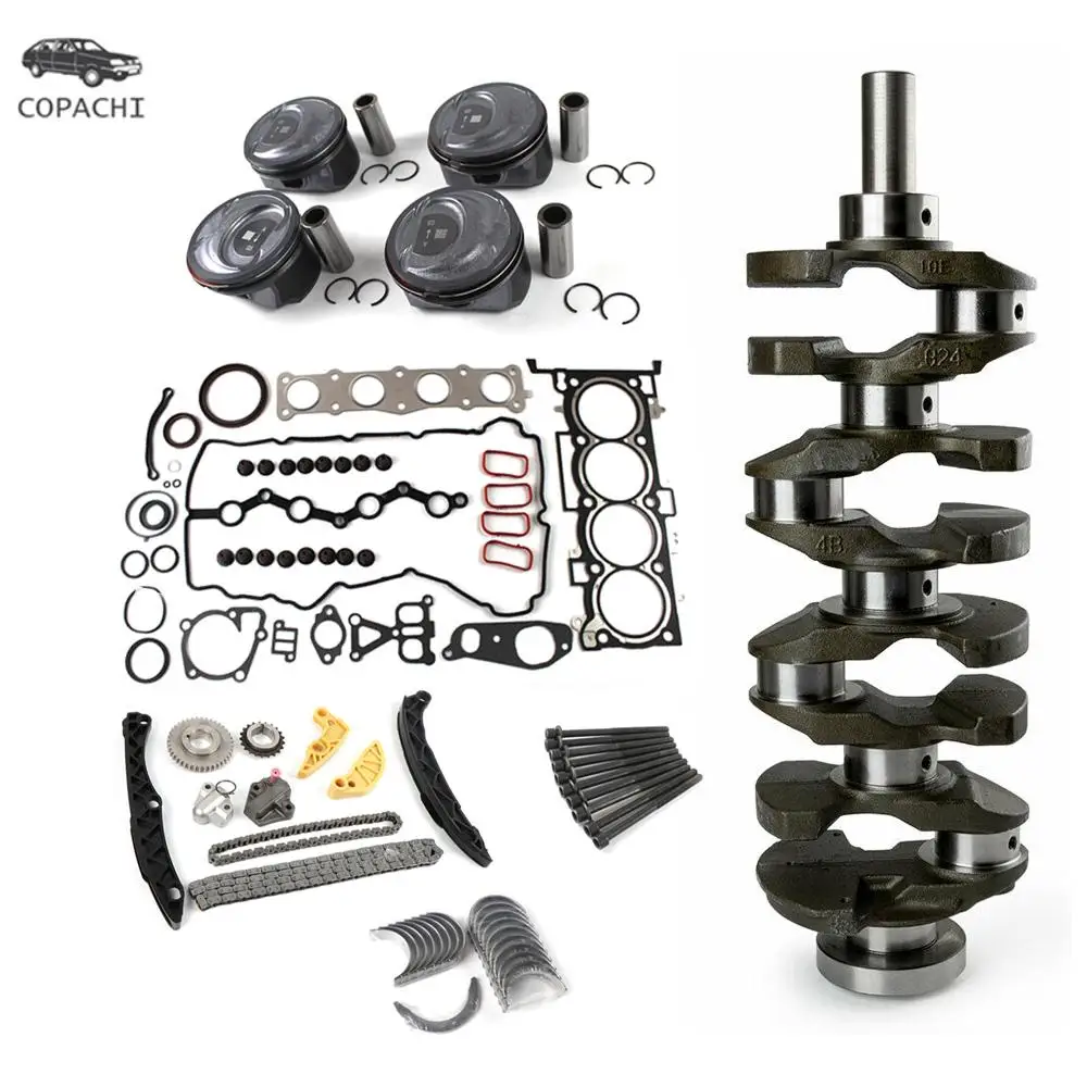 Car Engine Rebuild Overhaul Kit Crankshaft&Piston&Timing Set for Hyundai Sonata Kia Forte Optima 2.0L 2.4L G4KJ 231112G200