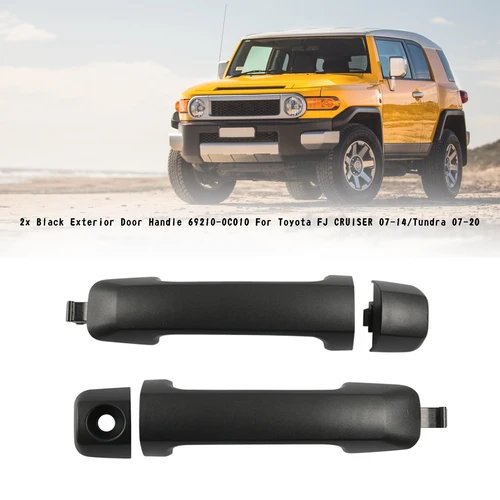 Imagen 1 del producto Artudatech 2x manija de puerta Exterior negra 69210-0C010 para Toyota FJ CRUISER 07-14/Tundra 07 accesorios de coche