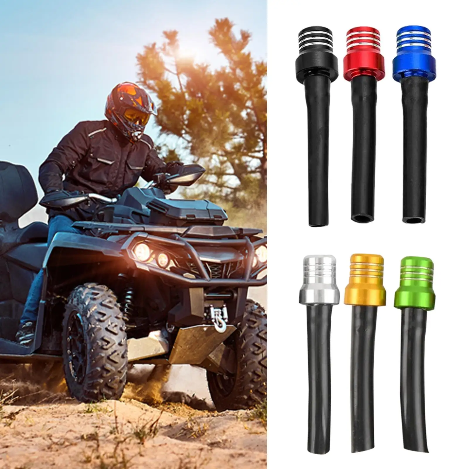 Aluminum Gas Cap Motorcycle Gas Cap Tank Vent Pipe Car Breather Valve for Automotive Replacement Motocross Dirt Pit Bike offRoad
