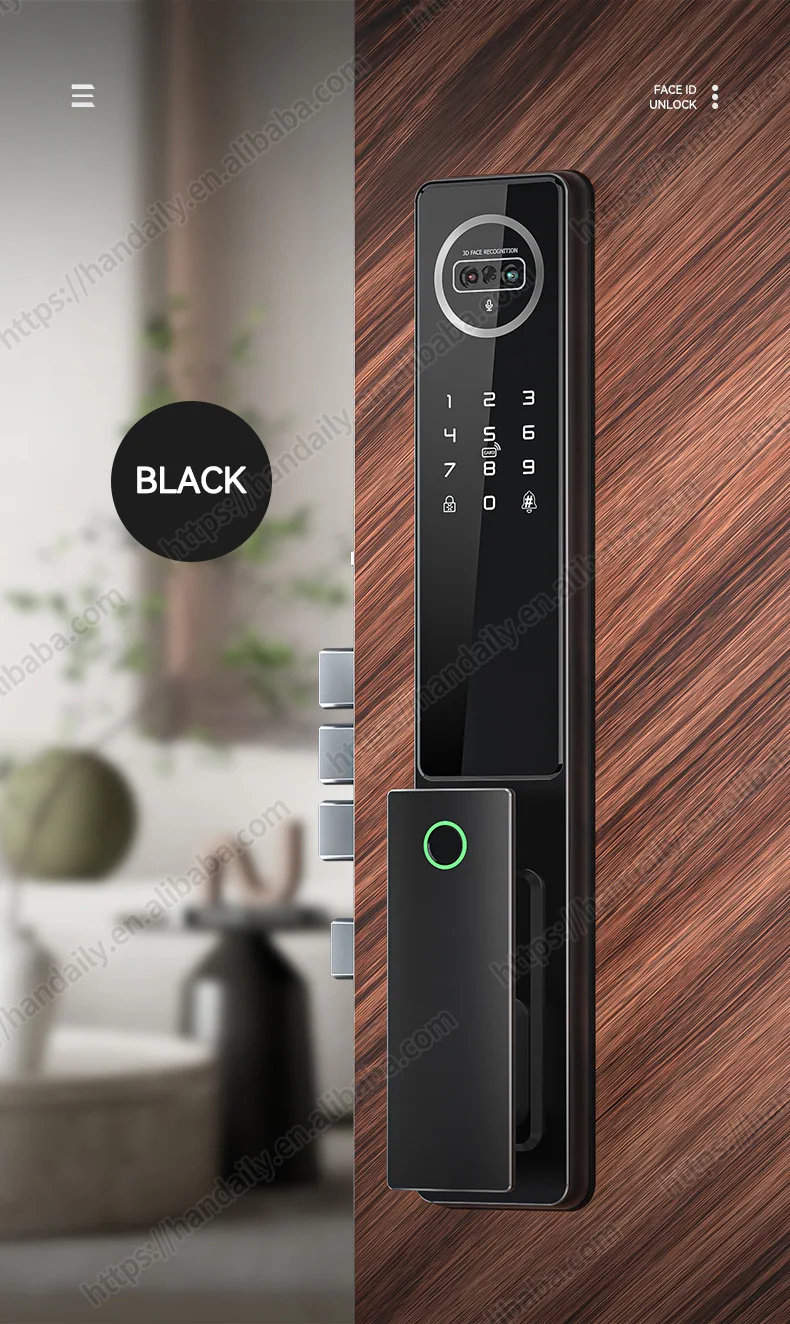 Premium Quality Smart Lock Tuya Wifi 3D Face Recognition Digital Door Lock Palm Fingerprint Card Key Cerradura Inteligente