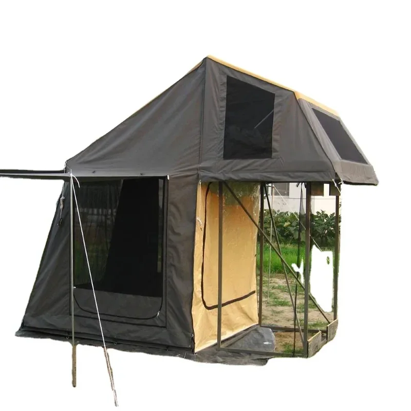 Manufacturer Price Four-Season Waterproof Car Rooftop Tent with Annex Quick Automatic Opening One Bedroom