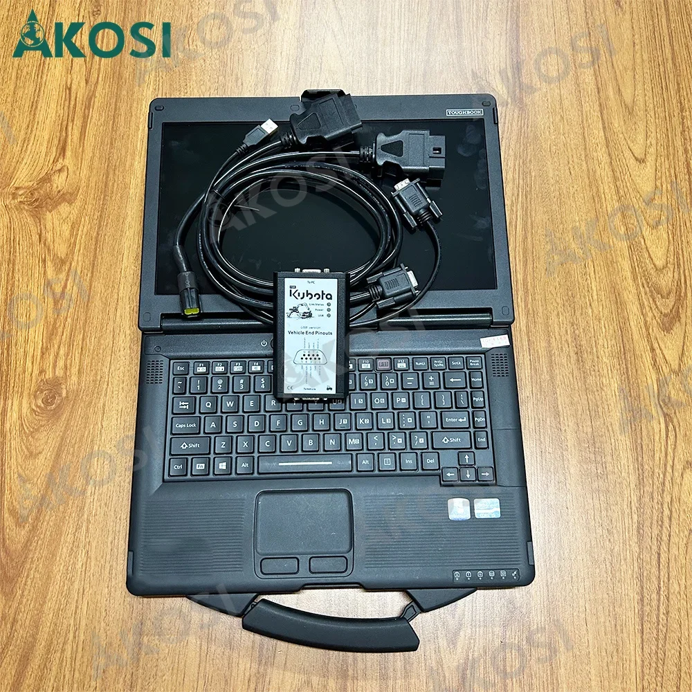 

For KUBOTA DIAGNOSTIC Kit PYTHON for kubota diagmaster Python interface KUBOTA Takeuchi Diagnostic Tool with CF53 laptop