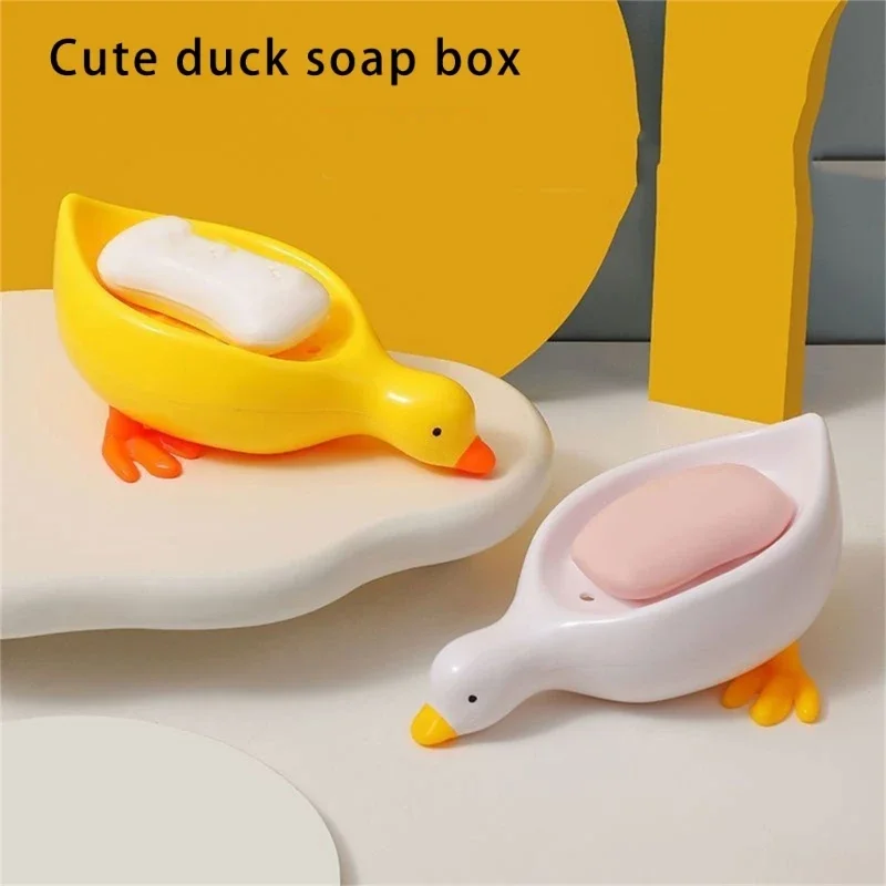 Innovative Yellow Duck Soap Holder Kitchen Sink Organizes Duck Bathroom Soap Tray for Secure Placement in Bathrooms