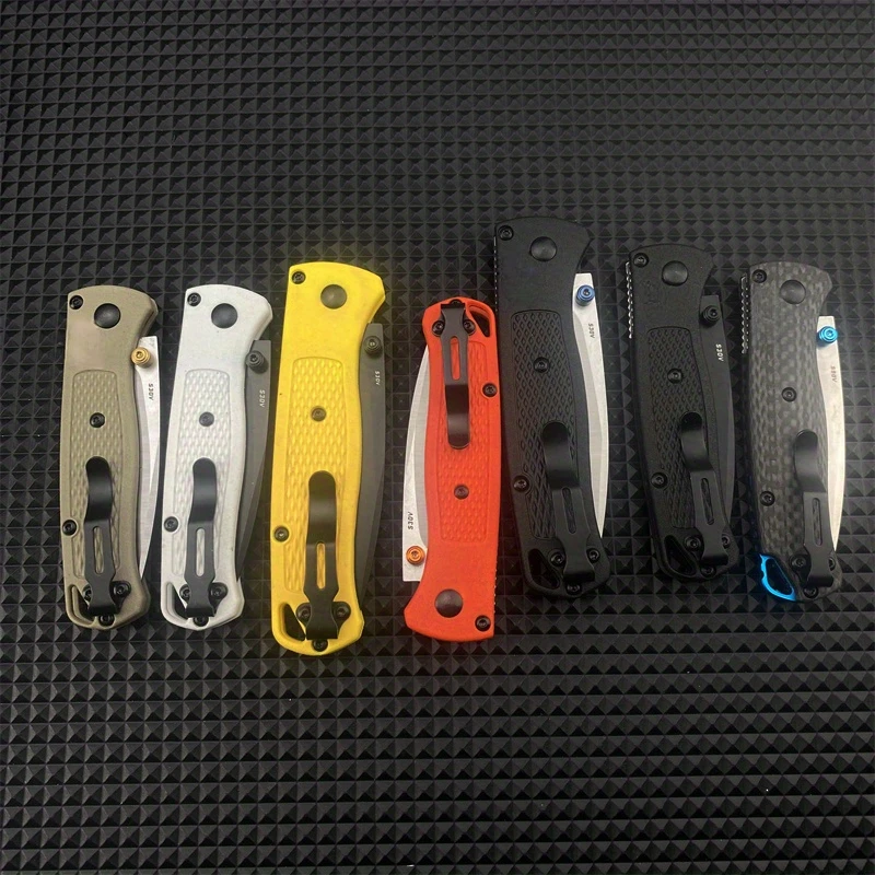 Multi Colors Bugout 535/533 EDC Folding Knife 440C Blade EDC Outdoor Ultra Lightweight Nylon Fiber Handle Fishing Pocket Tools