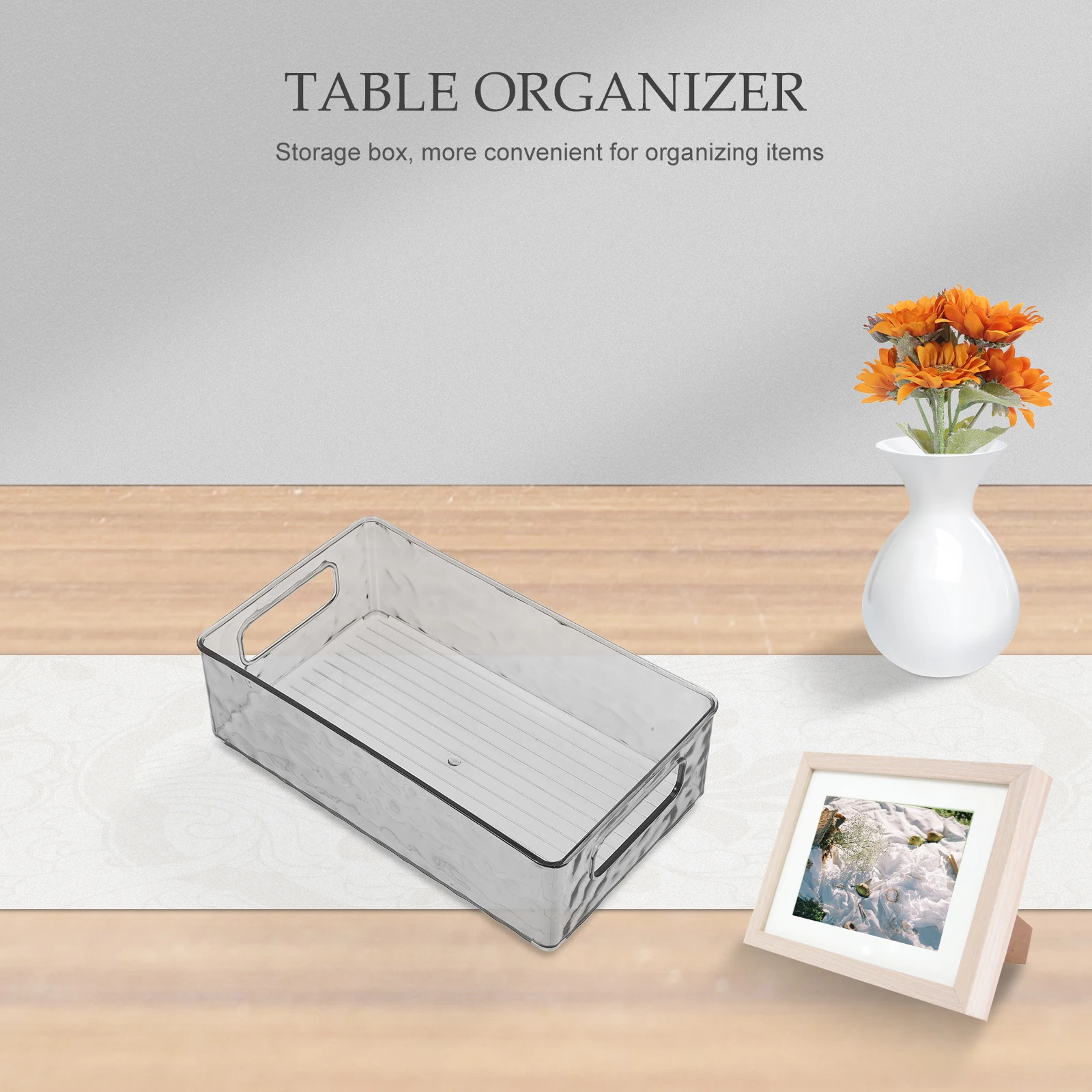 

Luxury Transparent Patterned Rectangular Plastic Storage Box Refrigerator Organizer Bin Kitchen Pantry Storage Container