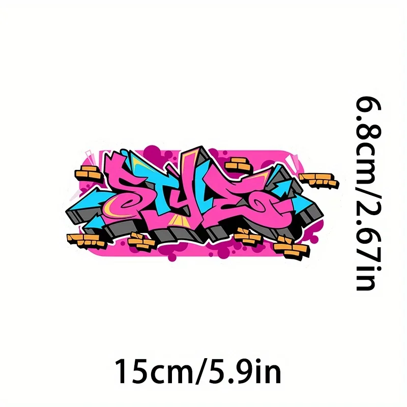 

1PC "Graffiti Style Art" Sticker - Fashionable Decal for Car Bumpers, Journals, Tablet Covers, Suits for Hip - Hop Enthusiasts