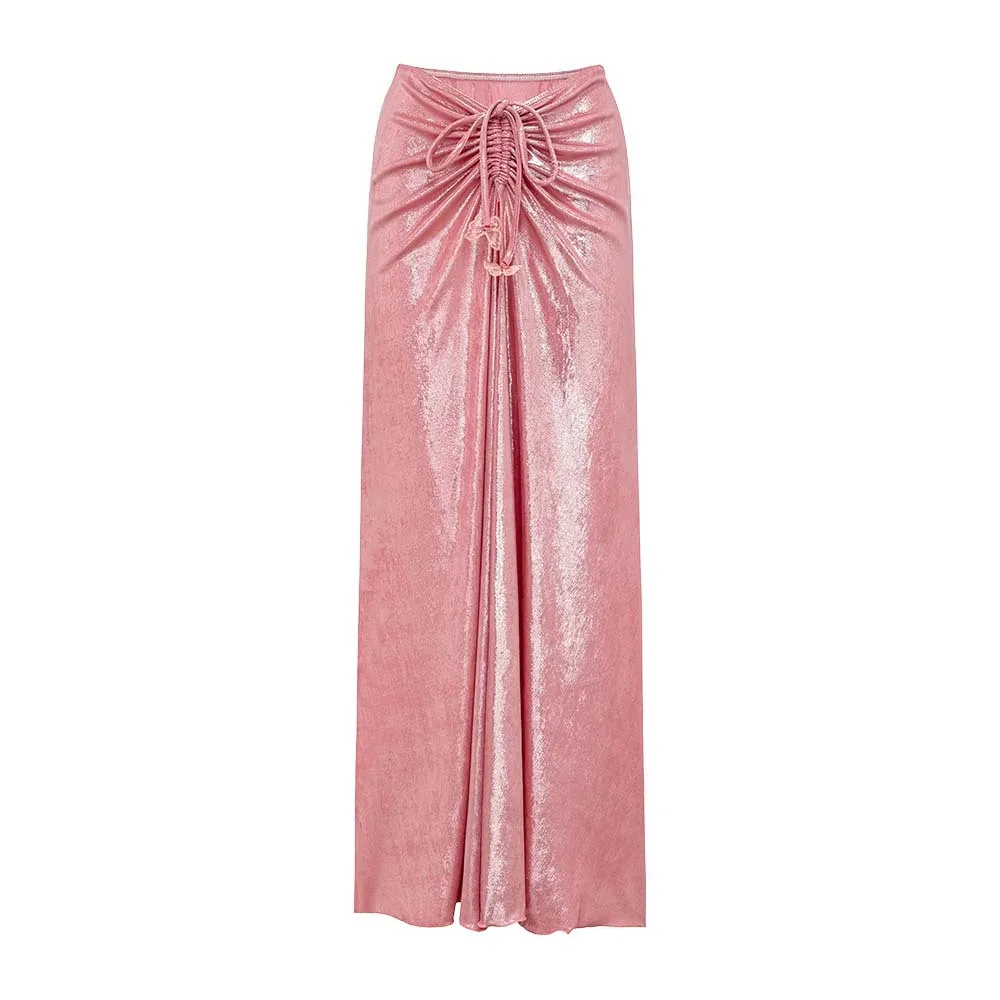 2024 traje de baño de una pieza con mariposa bordada brillante rosa y falda dividida, traje de baño Push Up, Monokini, traje de baño