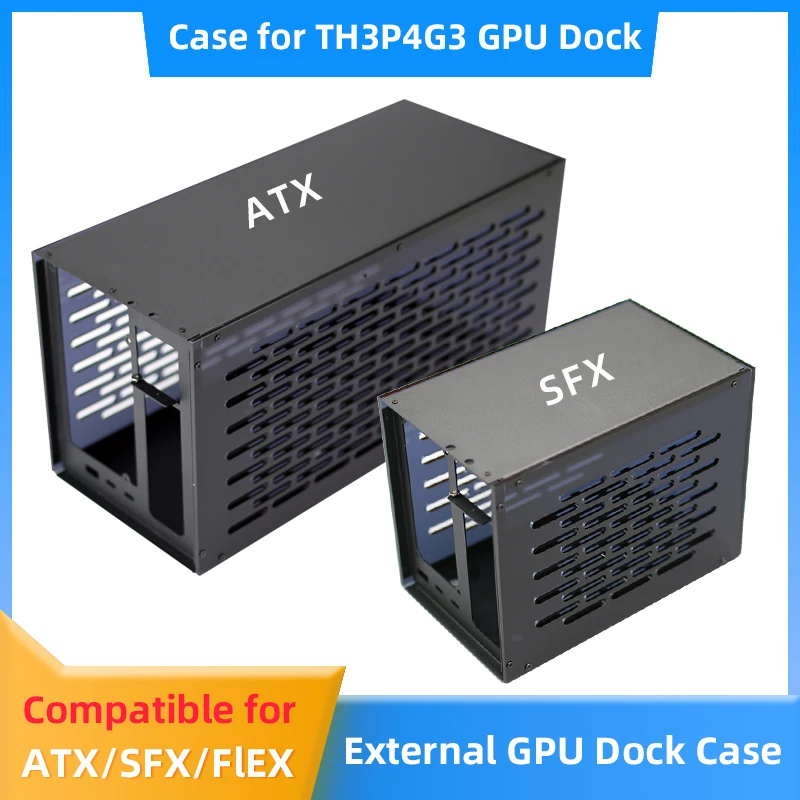 Estojo para Th3p4g3 Thunderbolt-compatível com Gpu Doca Quadro de Metal Mais Acrílico Placa Lateral Compatível para Atx Sfx Flex 1u Fonte de Alimentação