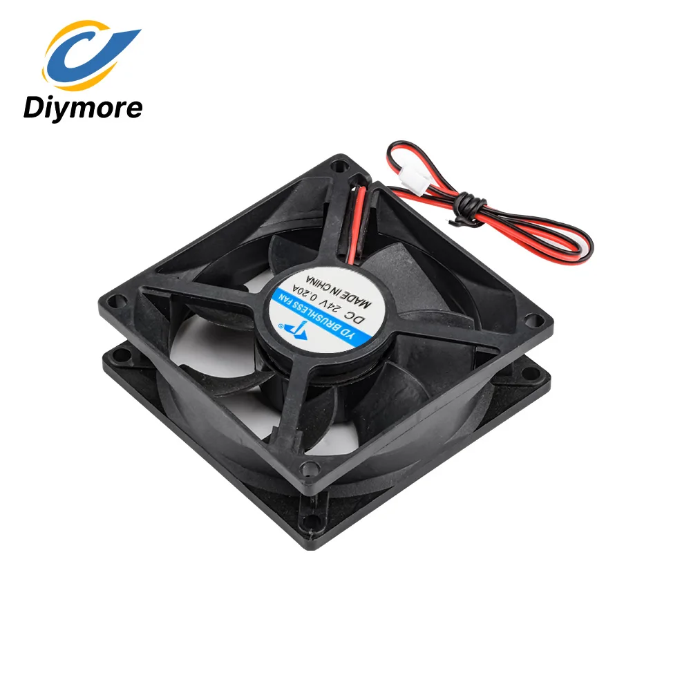 5V 12V 24V PWM Cooling Fan Oil-Impregnated Bearing Micro Centrifugal Cooling Fan Silent 2-Wire for Electronics Heat Dissipation