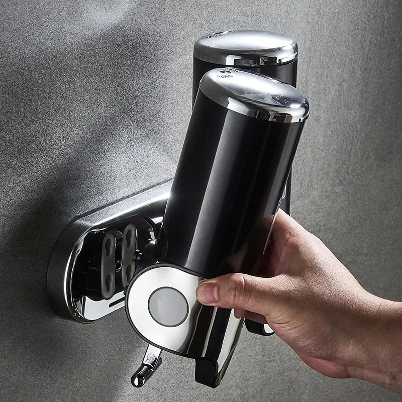 Soap Dispensers Shampoo Dispenser Hotel Bathroom Toilet Wall-mounted Shampoo Shower Gel Press Box Soap Pump Barrel Hand Liquid