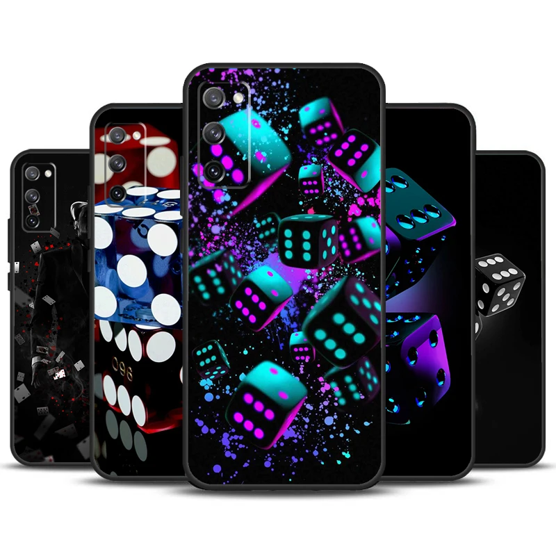 Dices Poker Casino Phone Case For Samsung Galaxy S23 S24 Ultra S22 S20 S21 FE Note 20 10 S8 S9 S10 Plus Cover