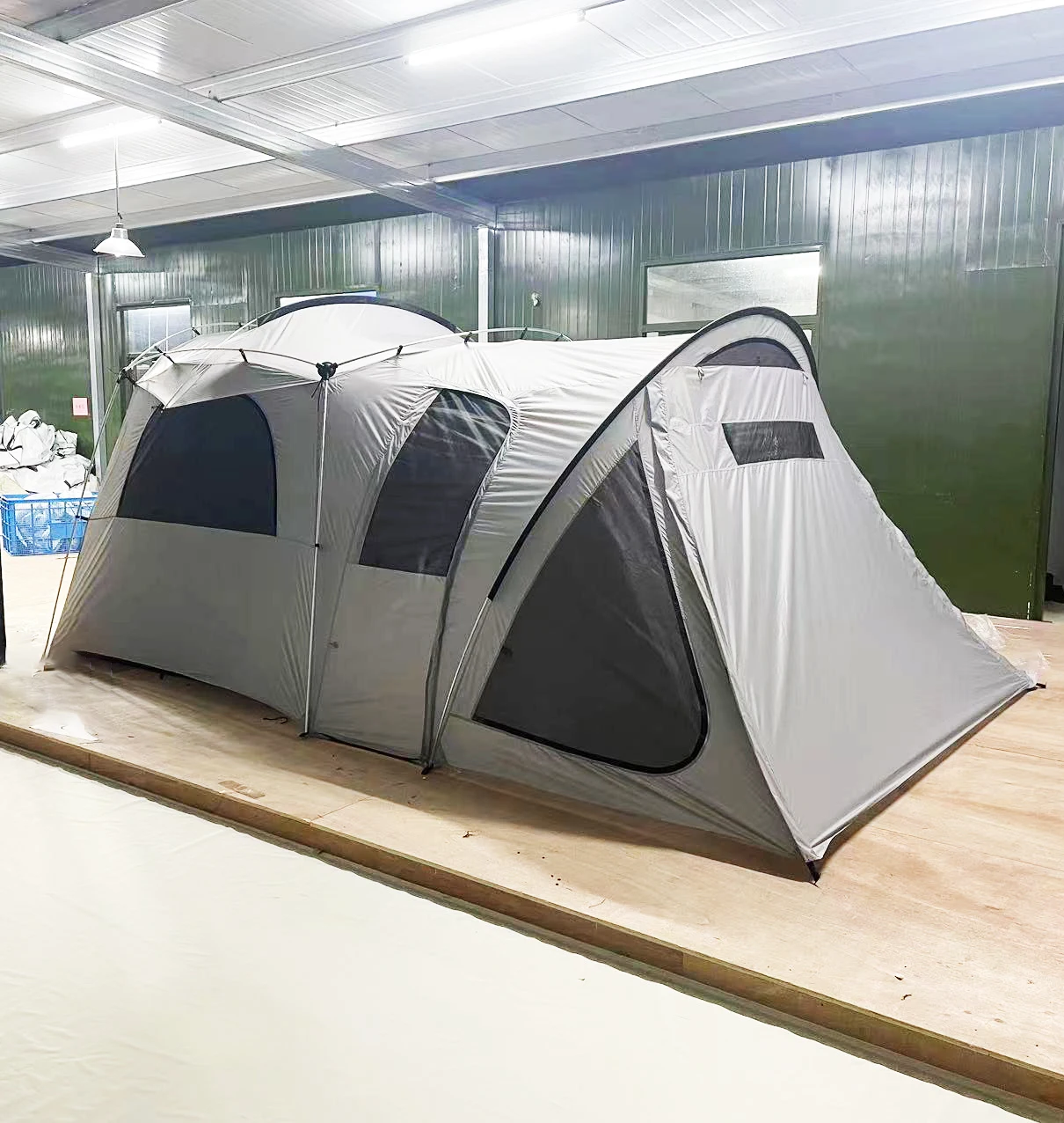 

Family Cabin Tent Base Camp 4 Rooms Hiking Camping Shelter Outdoor Pipeline Tunnel Tube Event Marquee Party Glamping Tent