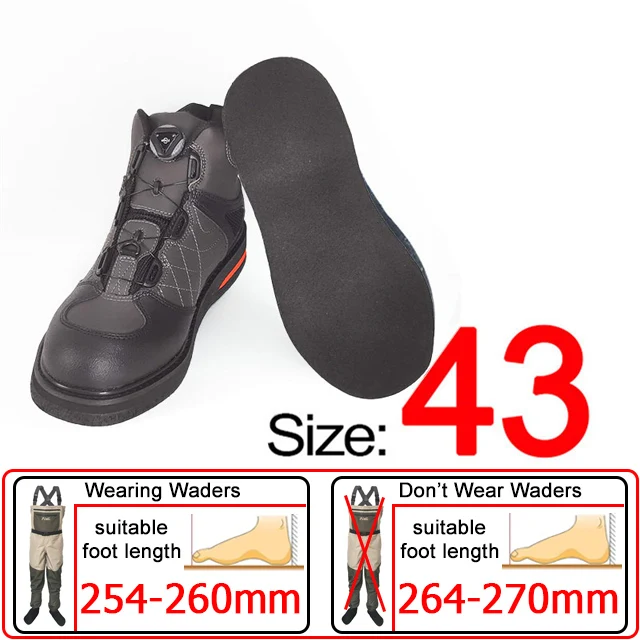 Aukuma Angelschuhe, selbstsichernde Spitze, Filzsohle, Jagd, Wandern, Riff, Felsen, Angelstiefel, Upstream-Fluss-Watstiefel für Fliegenfischer, Wathose 10