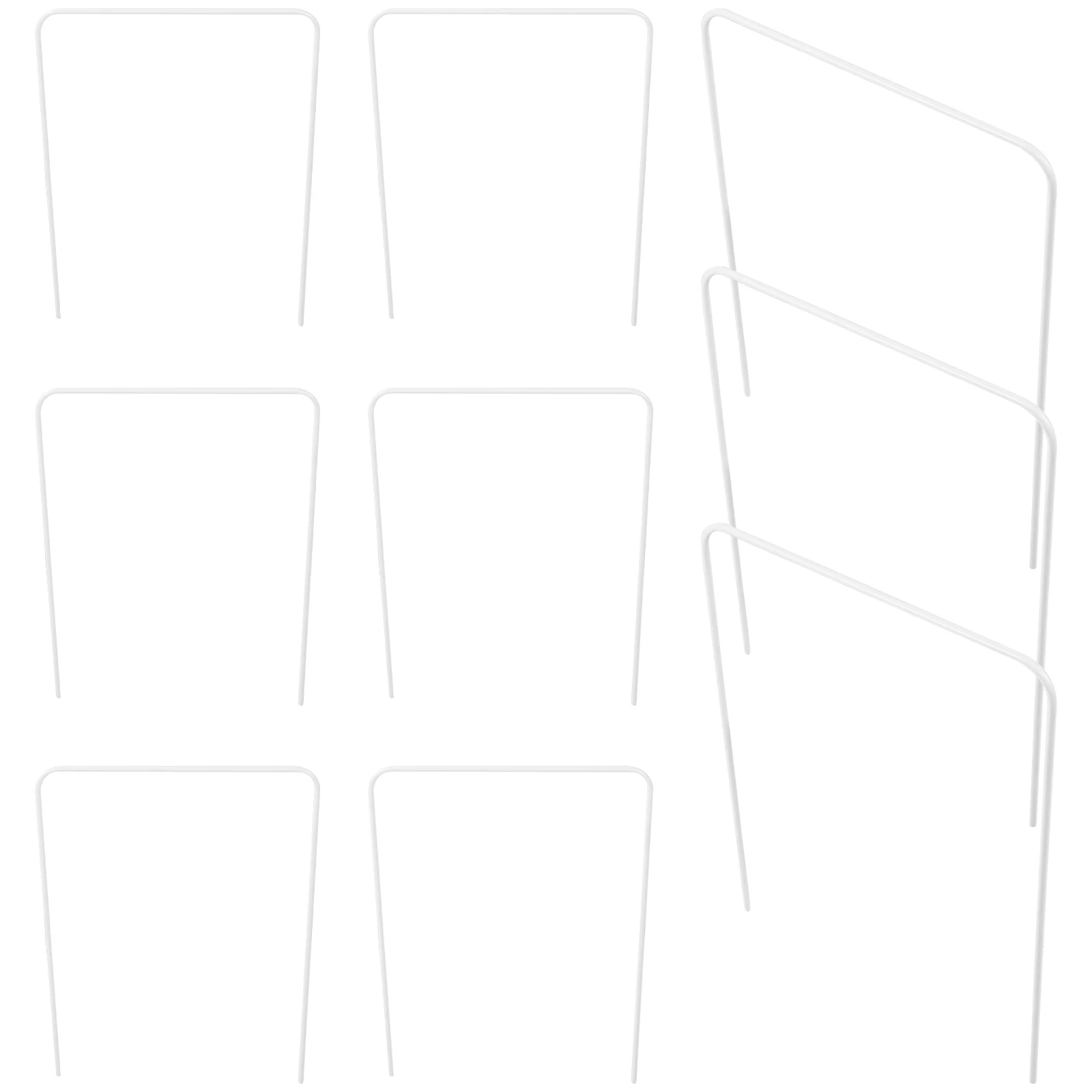 

9Pcs Croquet Wickets Square Iron Replacement Set Strong Rust Resistant for Outdoor Croquet Lawn Square Wickets