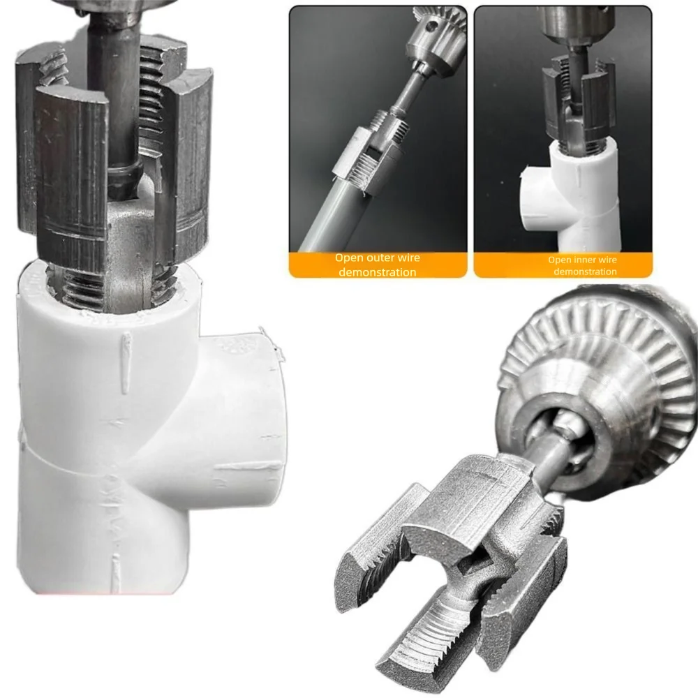 

4/6 Points Water Pipe Thread Opener Inside and Outside Together Waterpipe Tapping Tool Pvc Water Pipe Internal Thread Opener