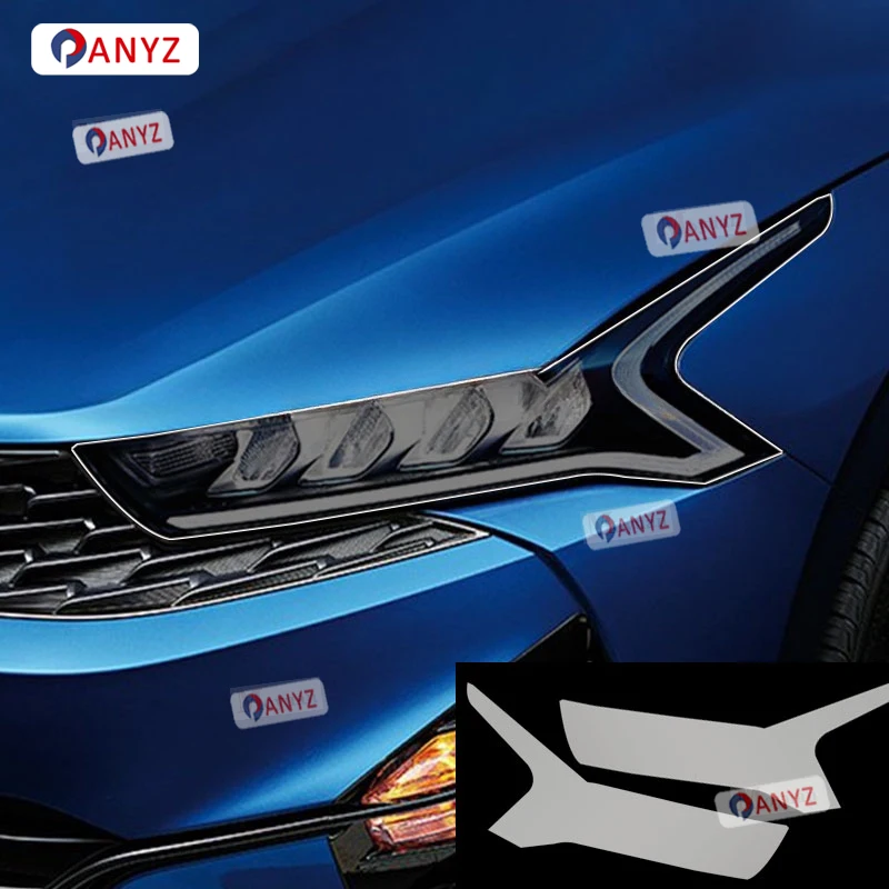 

2 шт. защитная пленка для фар автомобиля, восстановление фар, прозрачная черная наклейка из ТПУ для Kia DL3 K5 2020-2023, аксессуары