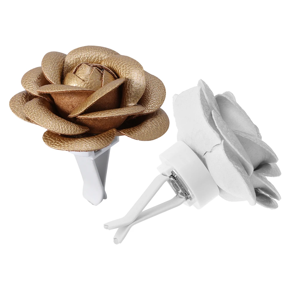 

2pcs Clip Aromatherapy Diffuser Cute Accessories Fragrance Long Lasting Scent Easy Install Flower Style Decor Vent Clips Air