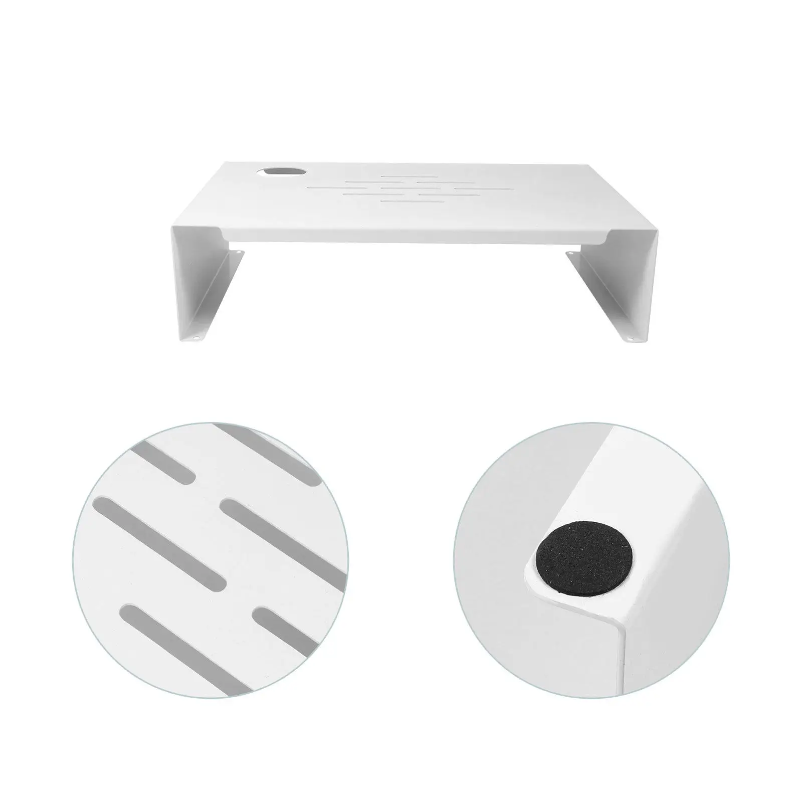 Monitor Stand Riser Ergonomic Laptop Printer Desk Bracket Desktop Computer Screen Riser Storage Holder Cable Management