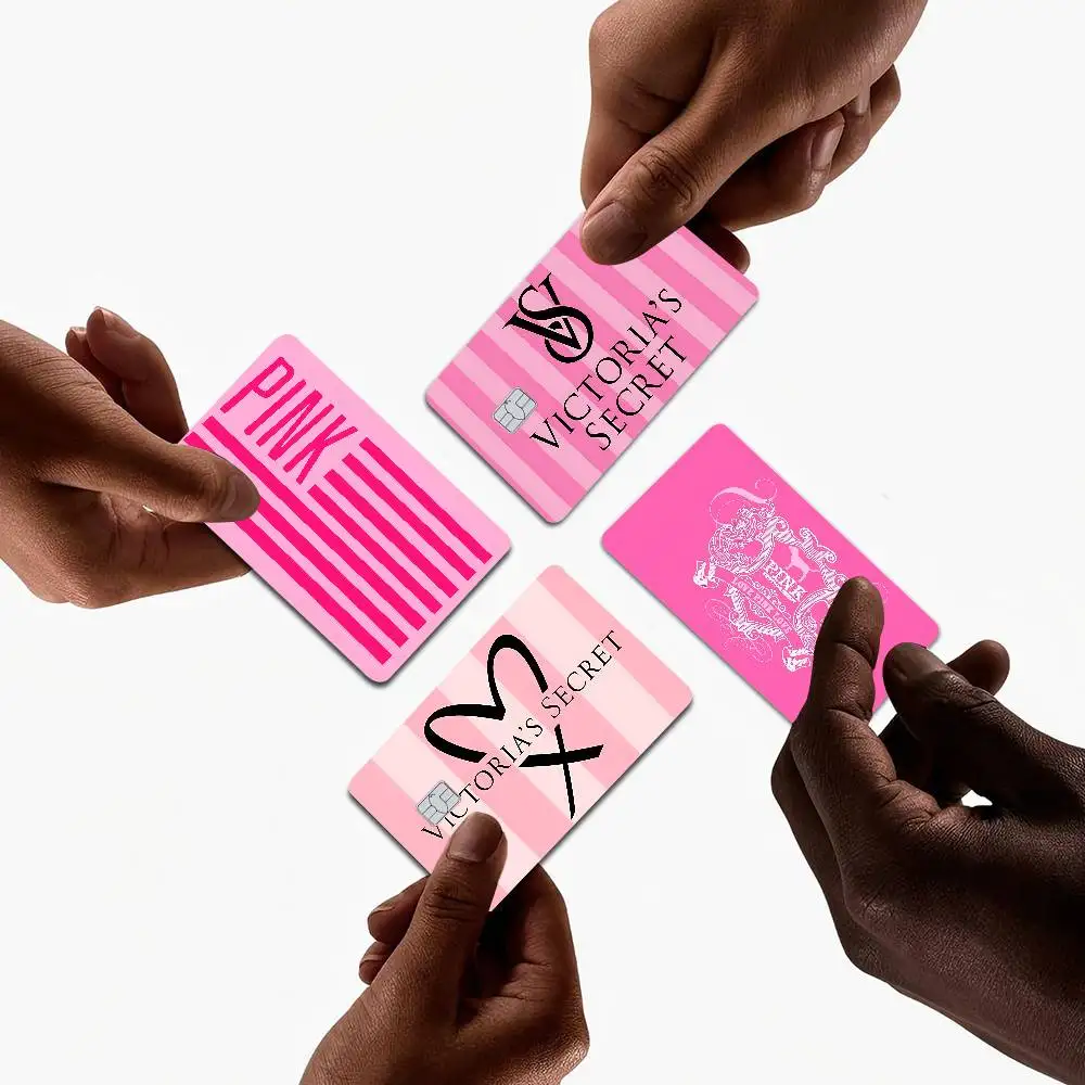 Classic Lingerie Logo V-VictoriaS S-Secret Game Film Cover Sticker Case for Small Chip Credit Debit Card Front Side