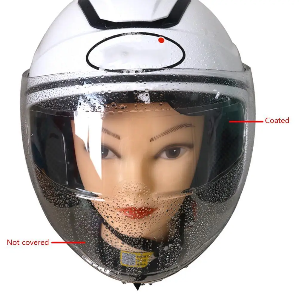 Patch antiappannamento trasparente per casco Pellicola protettiva antipioggia Pellicola per lenti universale Visiera per moto Accessori resistenti all'appannamento